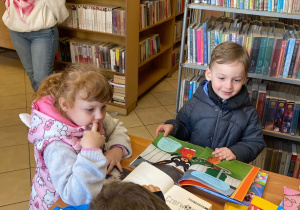 Dzieci oglądają książeczki